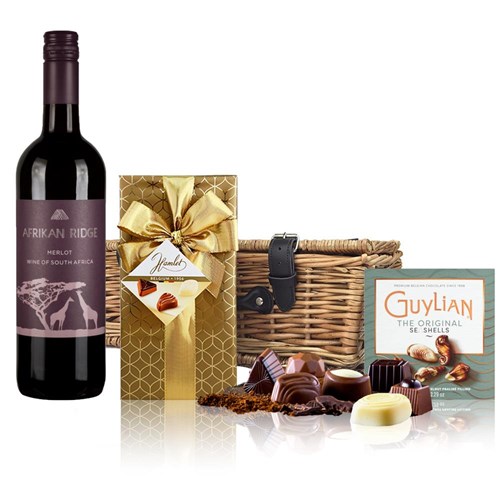 Afrikan Ridge Merlot 75cl Red Wine And Chocolates Hamper